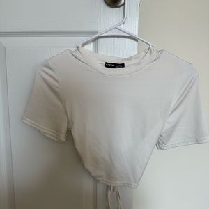 SHEIN open back crop top